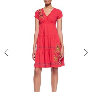 *Final* Johnny Was Red Embroidered Dress - Small